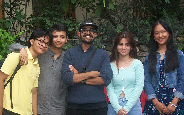 The Katharchive team together outdoors
